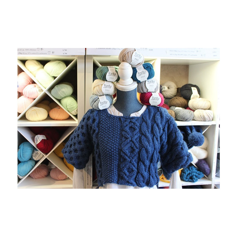 Kit Tricot Pull Tube tricoté en PÔle de Fonty Kit Tricot Pull Tube tricoté en PÔle de Fonty