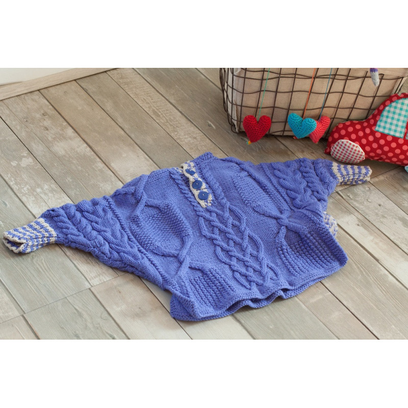 Fiche Patron Tricot : Le Poncho Chauve-Souris pour Bébé