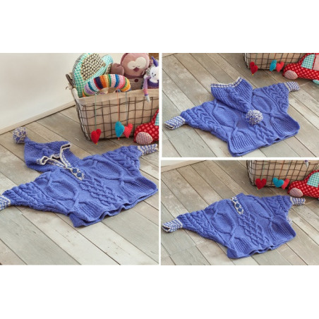 Fiche Patron Tricot : Le Poncho Chauve-Souris pour Bébé