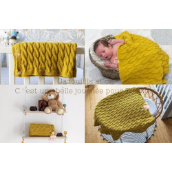 Kit Tricot "En Décalé" : Créez un Cocon de Douceur et de Modernité pour Bébé
