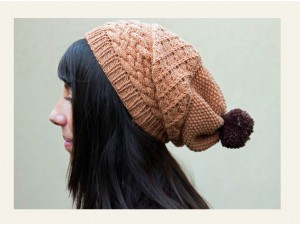 Bonnet femme tricoté main - Pain d'épice-