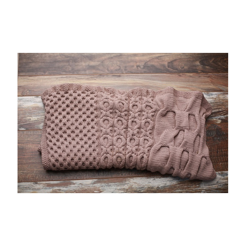 Kit Tricot "Couverture Cocoon" : Couverture pour lit à barreaux en Torsades pour Bébé Kit Tricot "Couverture Cocoon" : Couverture pour lit à barreaux en Torsades pour Bébé