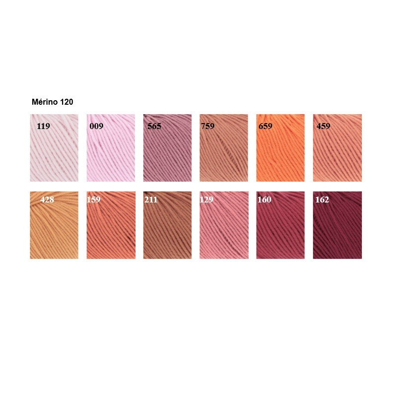 Nuancier mérinos 120 Lang Yarns rentrée 2025 Nuancier mérinos 120 Lang Yarns rentrée 2025