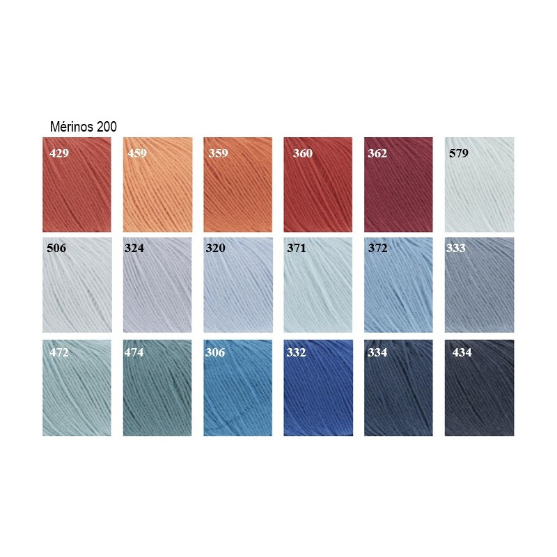 Mérino 200 Coloris tendance hiver 2025-2026 Mérino 200 Coloris tendance hiver 2025-2026
