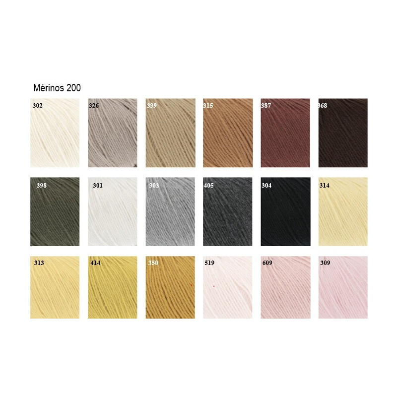 nuancier mérinos 200 Lang yarns nuancier mérinos 200 Lang yarns