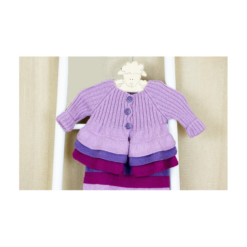 Fiche Patron Tricot : L'Ensemble "Macaron" pour Bébé