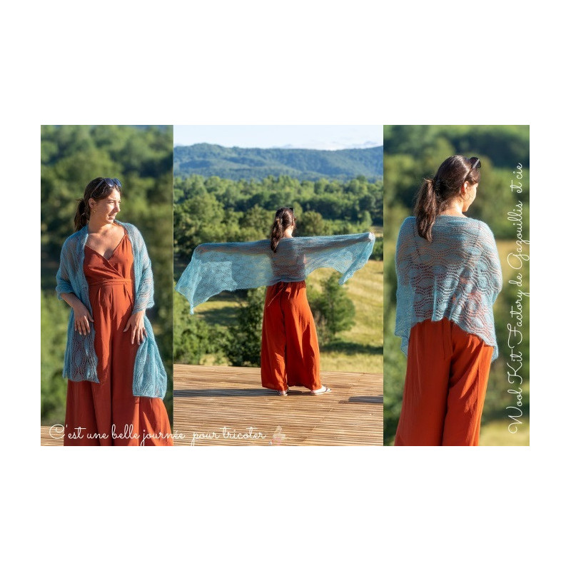 Fiche Patron Tricot : L'Étole Diaphane