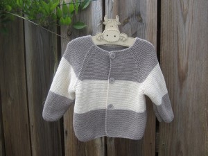 Oléron-Gilet pour bébé tricoté en coton nat 