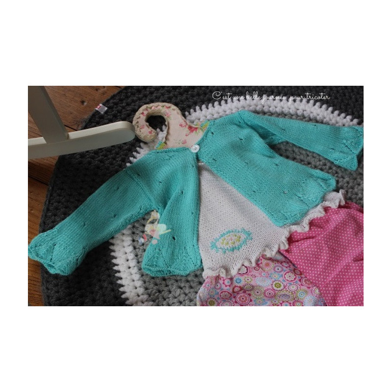 Fiche Patron Tricot : Twinset Bébé