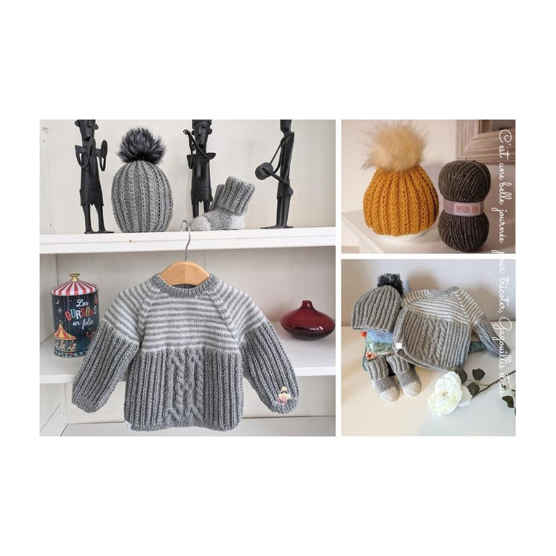 Ensemble "Trop Chou" : Le Style Tricoté des Petits Aventuriers ! Ensemble "Trop Chou" : Le Style Tricoté des Petits Aventuriers !