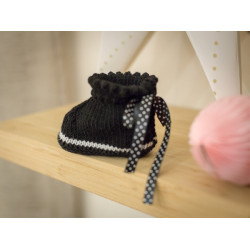 Chaussons "Clichés "Maille à rebonds Maille à petons"