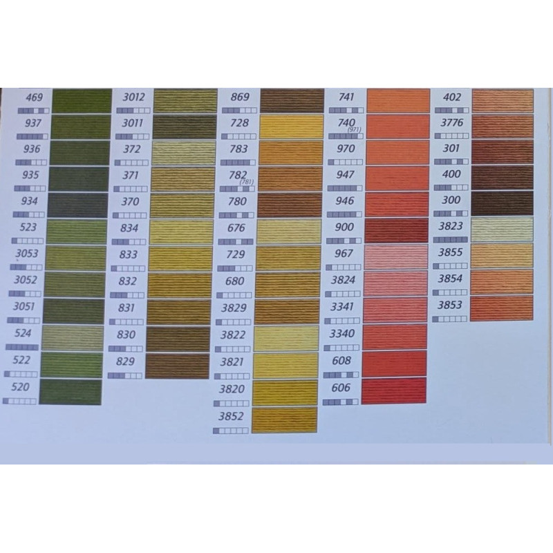 Fil mouliné Spécial 25 DMC  800 à  985