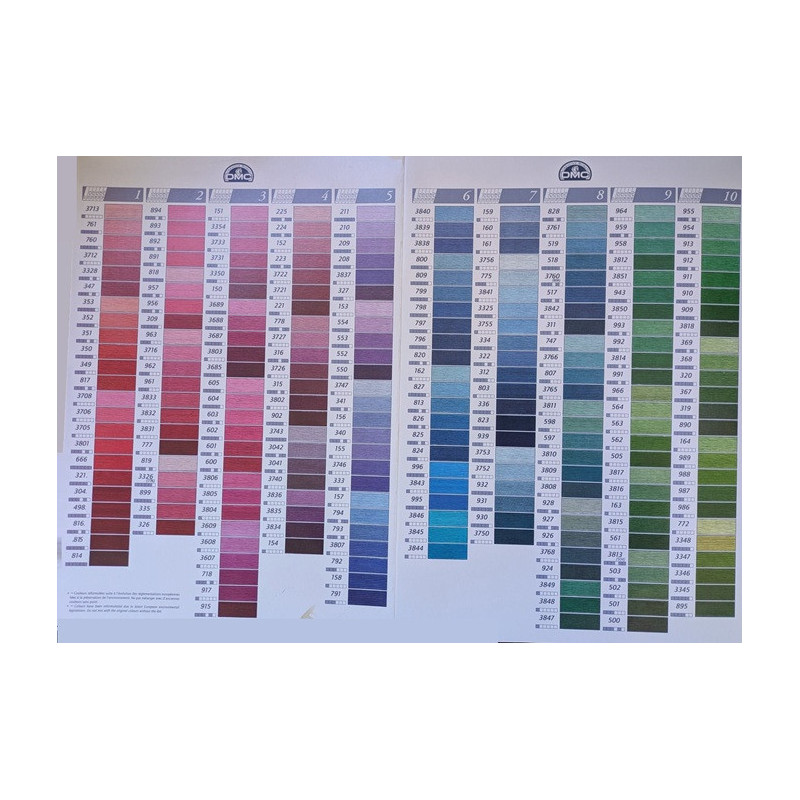 Fil mouliné Spécial 25 DMC  800 à  985