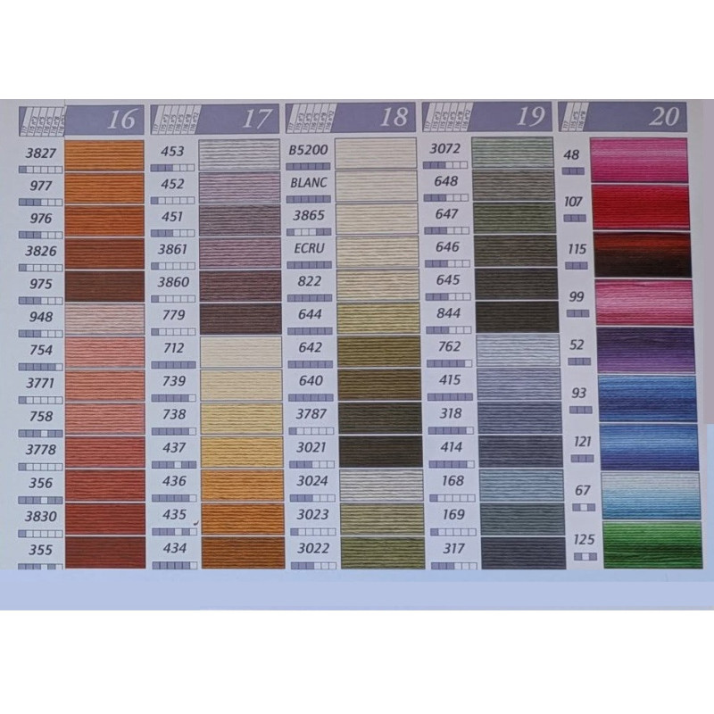 Fil mouliné Spécial 25 DMC 3012 à 3799