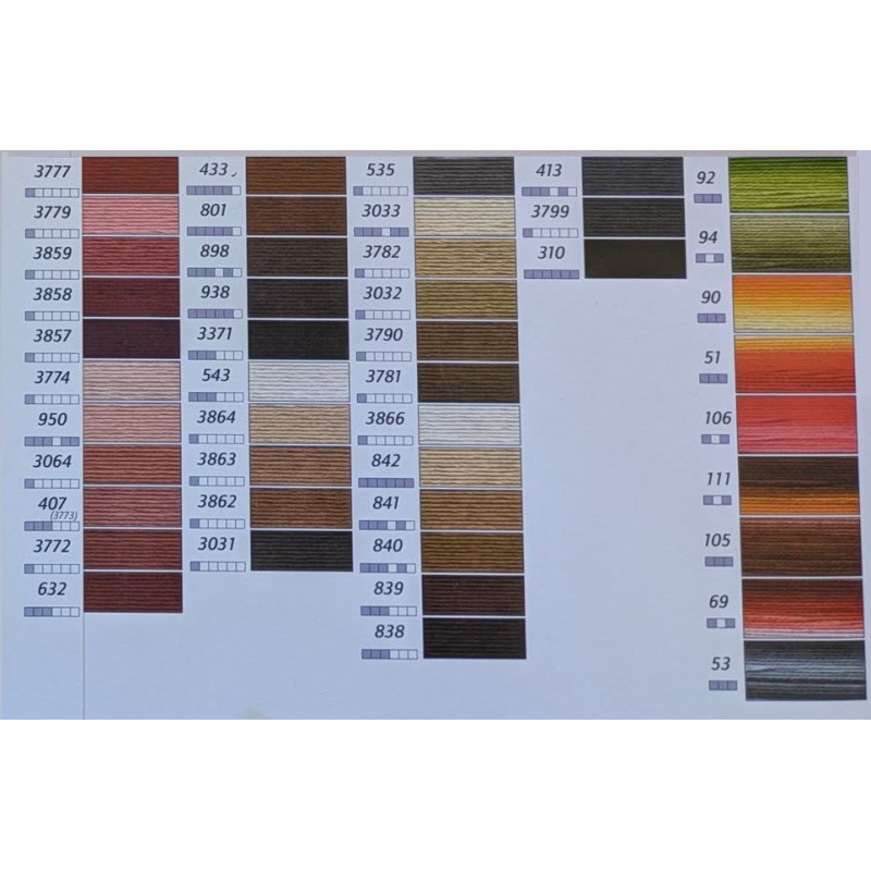 Fil mouliné Spécial 25 DMC 3012 à 3799