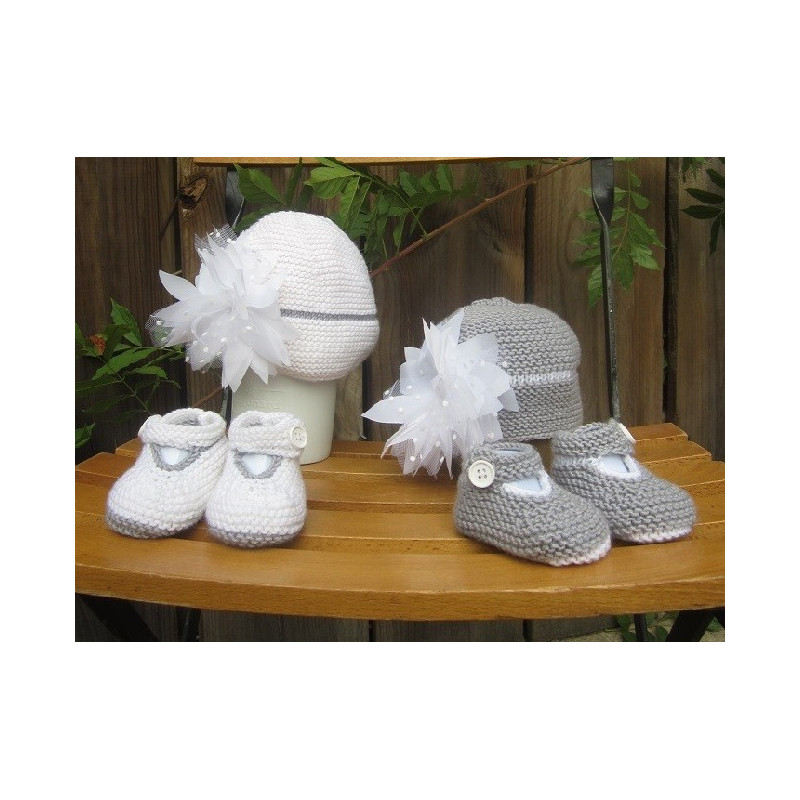 LDélicatesse ensemble Layette tricoté main LDélicatesse ensemble Layette tricoté main