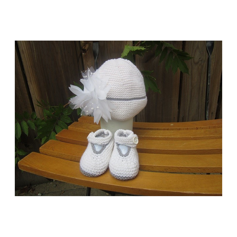 LDélicatesse ensemble Layette tricoté main LDélicatesse ensemble Layette tricoté main
