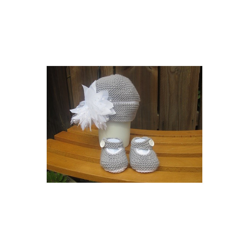 LDélicatesse ensemble Layette tricoté main LDélicatesse ensemble Layette tricoté main