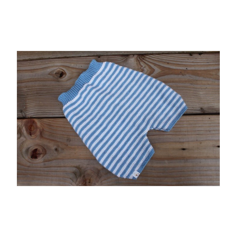 Sarouel Tricoté Main "Maille Douillette" pour Bébé Fille