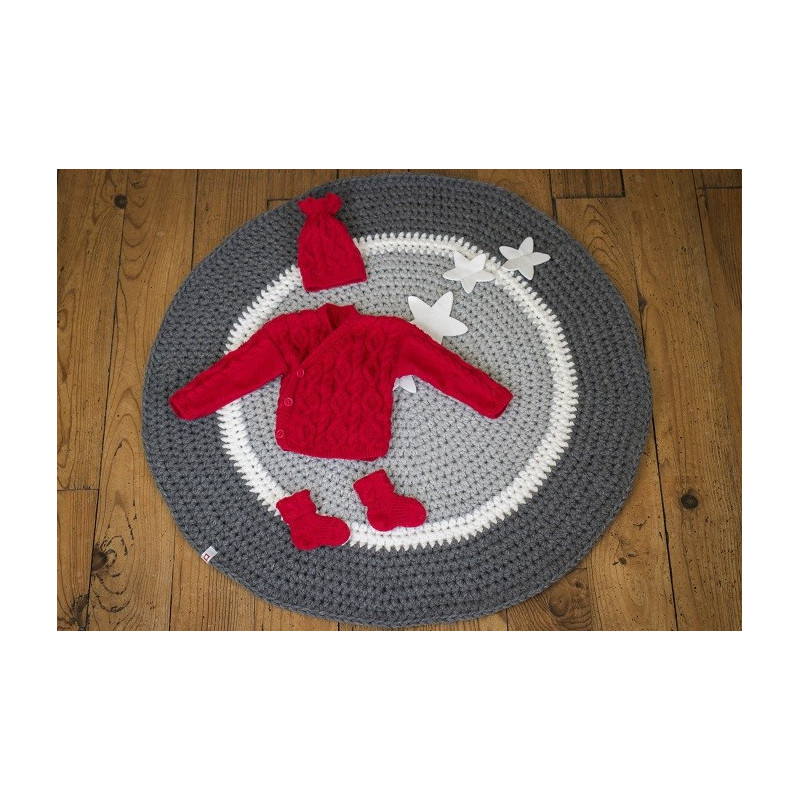 L'Ensemble "Élégance" tricoté main pour bébé en laine bb marinos de fonty L'Ensemble "Élégance" tricoté main pour bébé en laine bb marinos de fonty