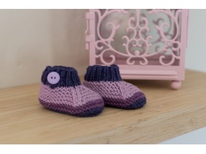 Chaussons en laine pour bébé Pimprenelle