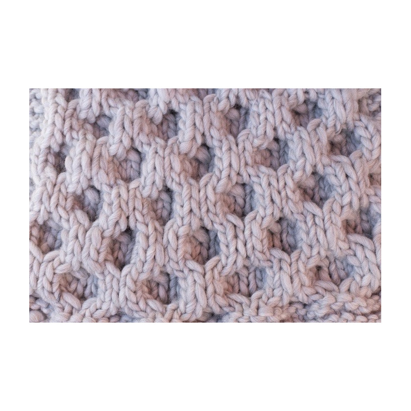 point de tricot nid d'abeille en Extra wool de plassard