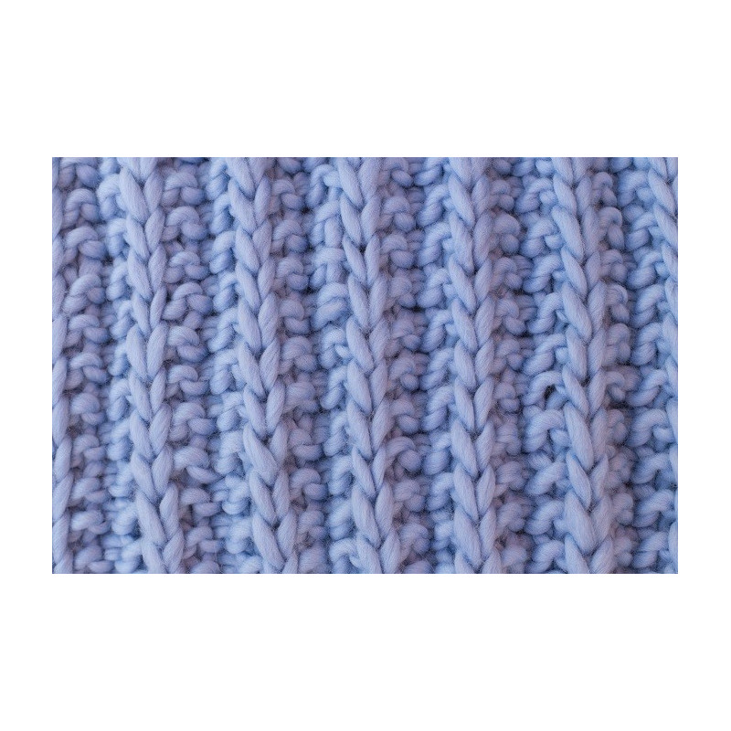 point de tricot en  côtes cartouchière