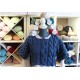 Mon P-tit Pull Oversize Chama-Love- tricoté main en Pôle de Fonty Mérinos et Alpaga Version longue