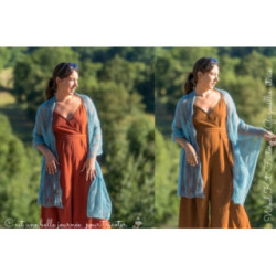 Kit  Châle Diaphane Apesanteur : Le Châle Demi-Lune qui fait dans la Dentelle !