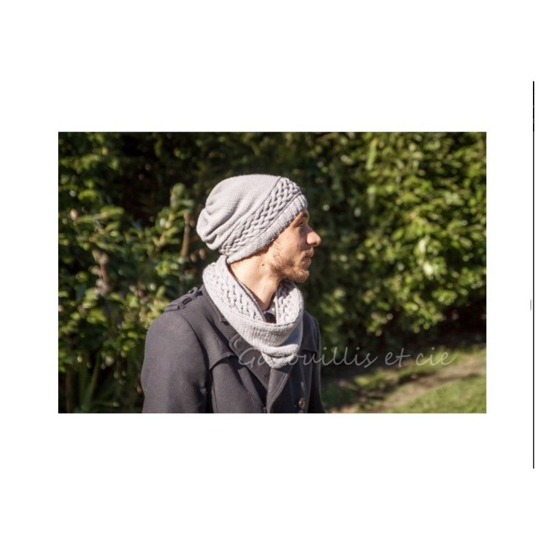 Kit Treille : Bonnet et Snood Homme, L'Entrelacs ♫ la, la ♫ ! Kit Treille : Bonnet et Snood Homme, L'Entrelacs ♫ la, la ♫ !