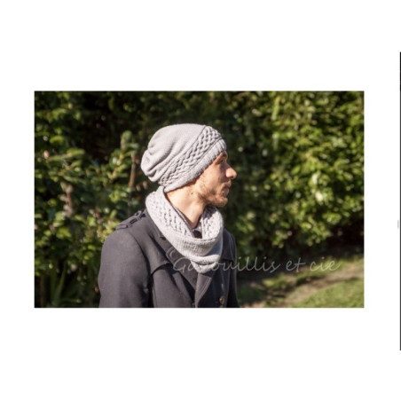 Kit Treille : Bonnet et Snood Homme, L'Entrelacs ♫ la, la ♫ !