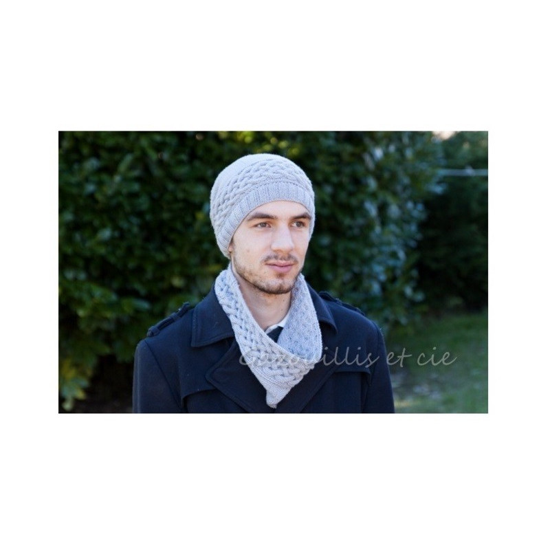 Kit_Tricot_Bonnet_et_snood_ pour_hommes Kit_Tricot_Bonnet_et_snood_ pour_hommes