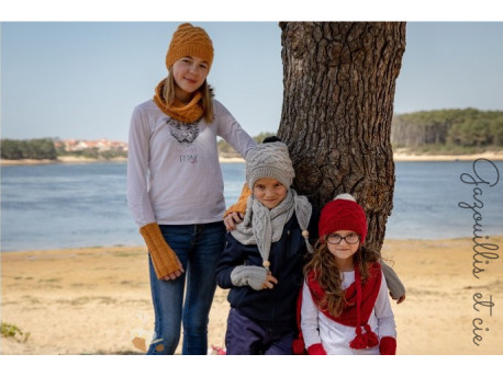 Tagada Bonnet et accessoires mixtes en tricot, pour enfant