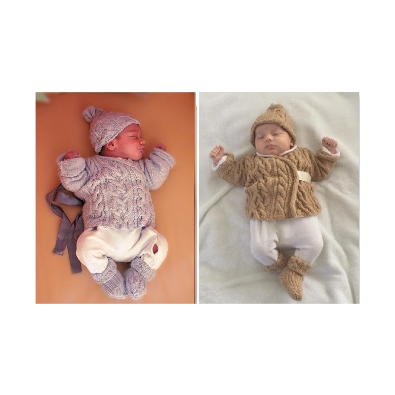 Ensemble de layette Torsades Nordiques Ensemble de layette Torsades Nordiques