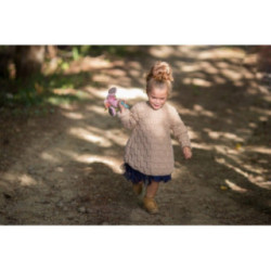 L Effet_Papillon_robe_tunique_tricotée_mains_pour_fillette
